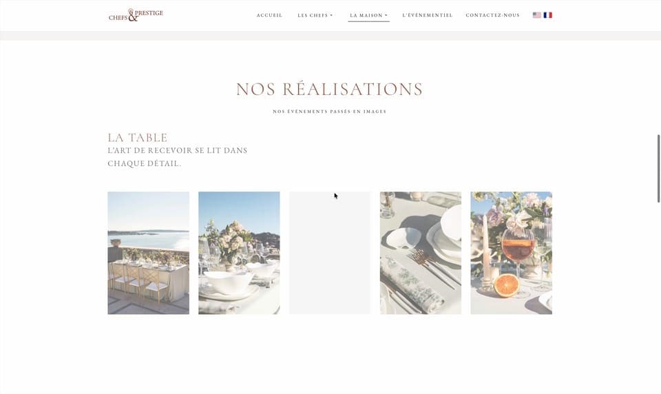 Le site Chefs & Prestiges