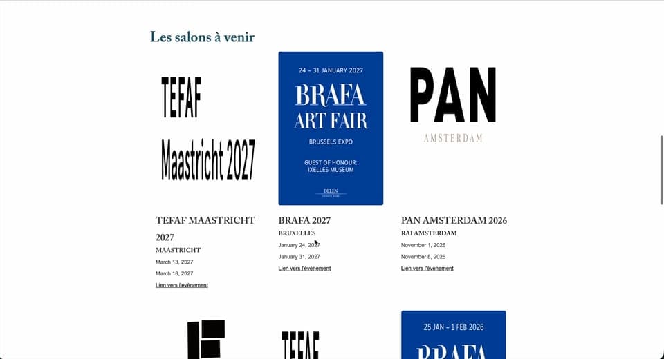 Le site de la galerie
