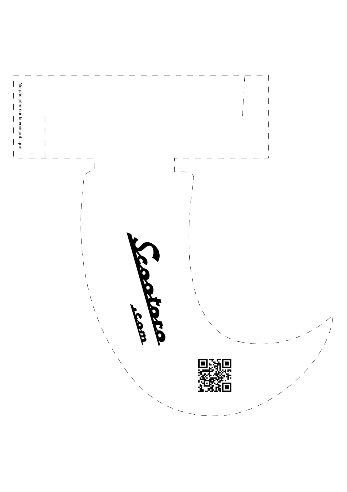 Le gabarit à imprimer et découper, avec son QR code.